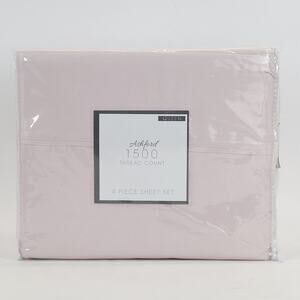 Ashford 1500TC QUEEN 4pc Sheet Set Pink Cotton Deep Pocket 18" Romantic Luxury